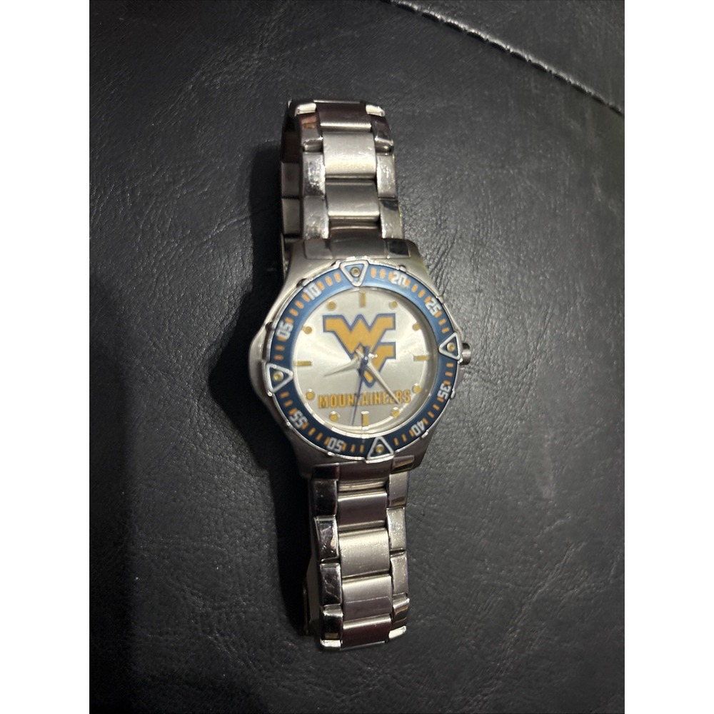 West Virginia Stainless Steel Mens Watch (NEW) Mountaineers Men's Jewelry